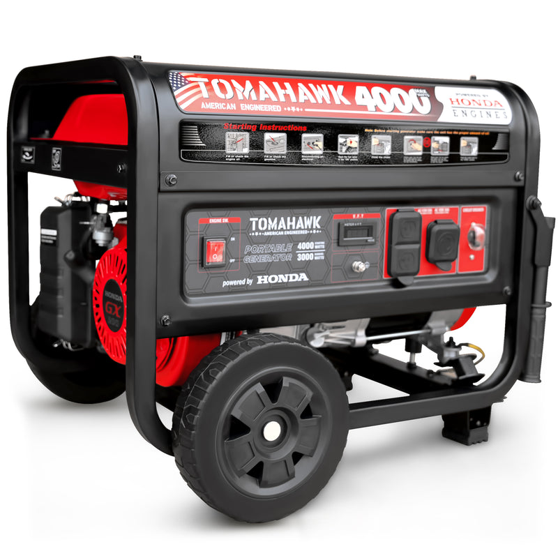 4000 Watt Honda Powered Generator Super Quiet Portable Gas Power Professional Use