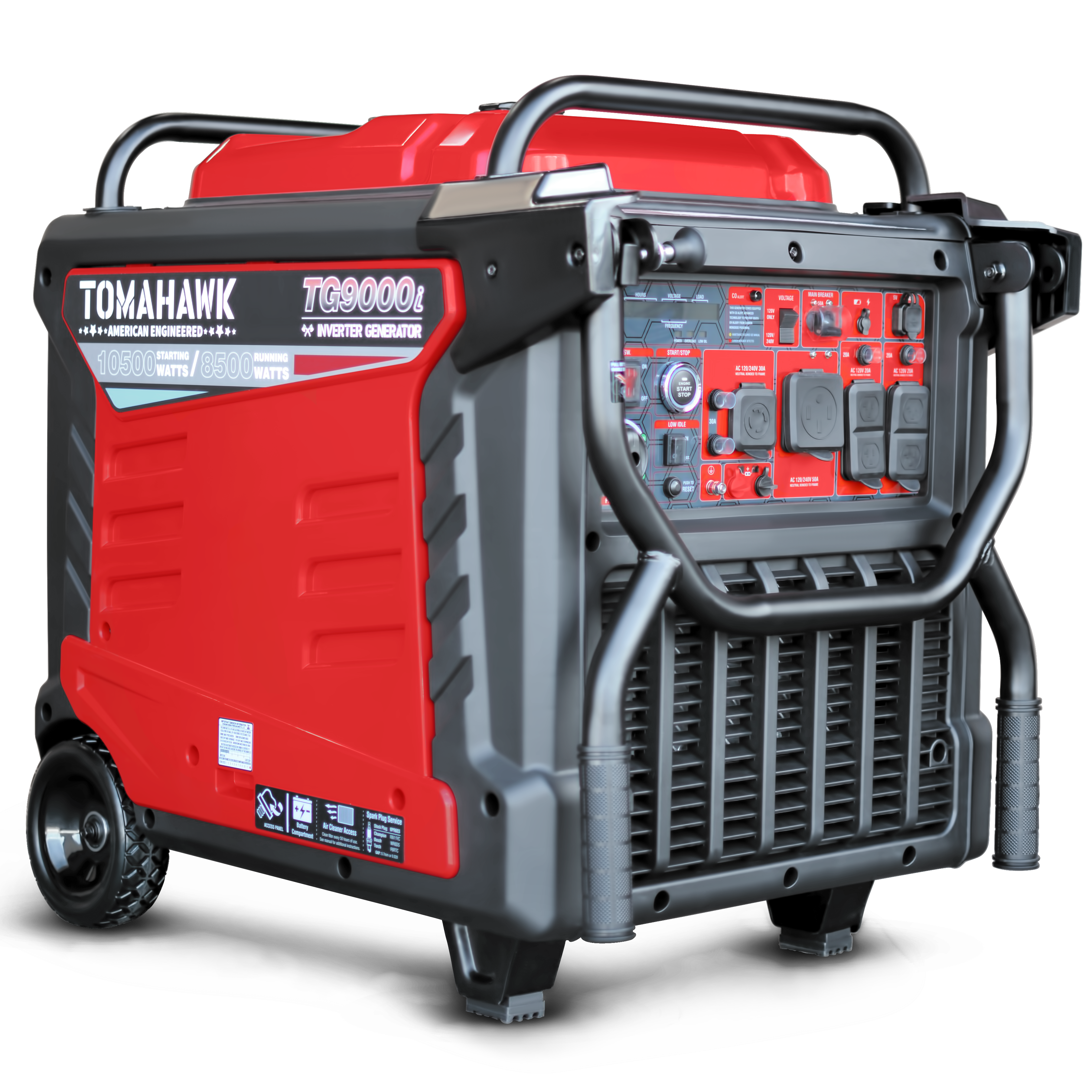 10,500 Watt Inverter Generator Electric Start Super Quiet Portable Gas Power Professional Use