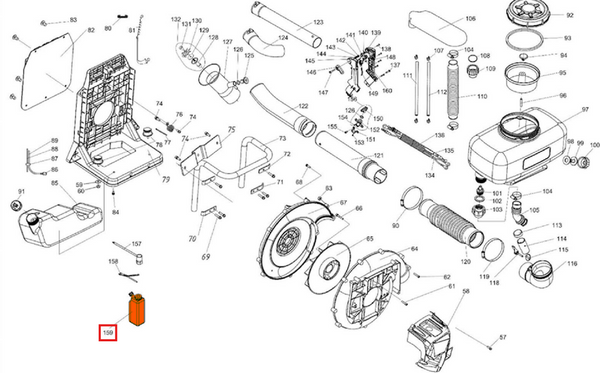 2 Stroke Fuel-Oil Mix Bottle (P025) Spare Part for TMD14 3.7 Gal Turbo Backpack Fogger