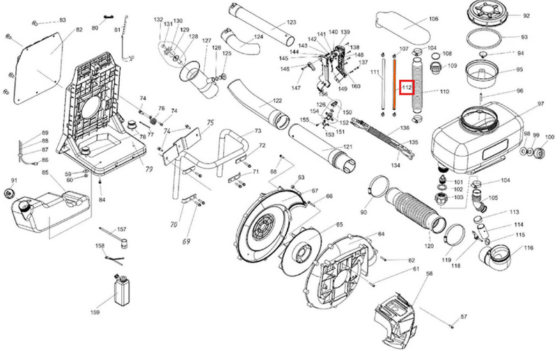 2 Stroke Engine Fuel Filter and Fuel Line for Backpack Foggers (