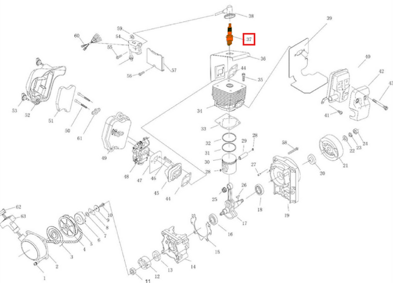 Spark Plug for TMD14 Mosquito Fogger (RCJ6Y)