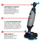 Electric Floor Scrubber Cleaner with 18” Power Mop Brushes Cordless 36V Battery Powered