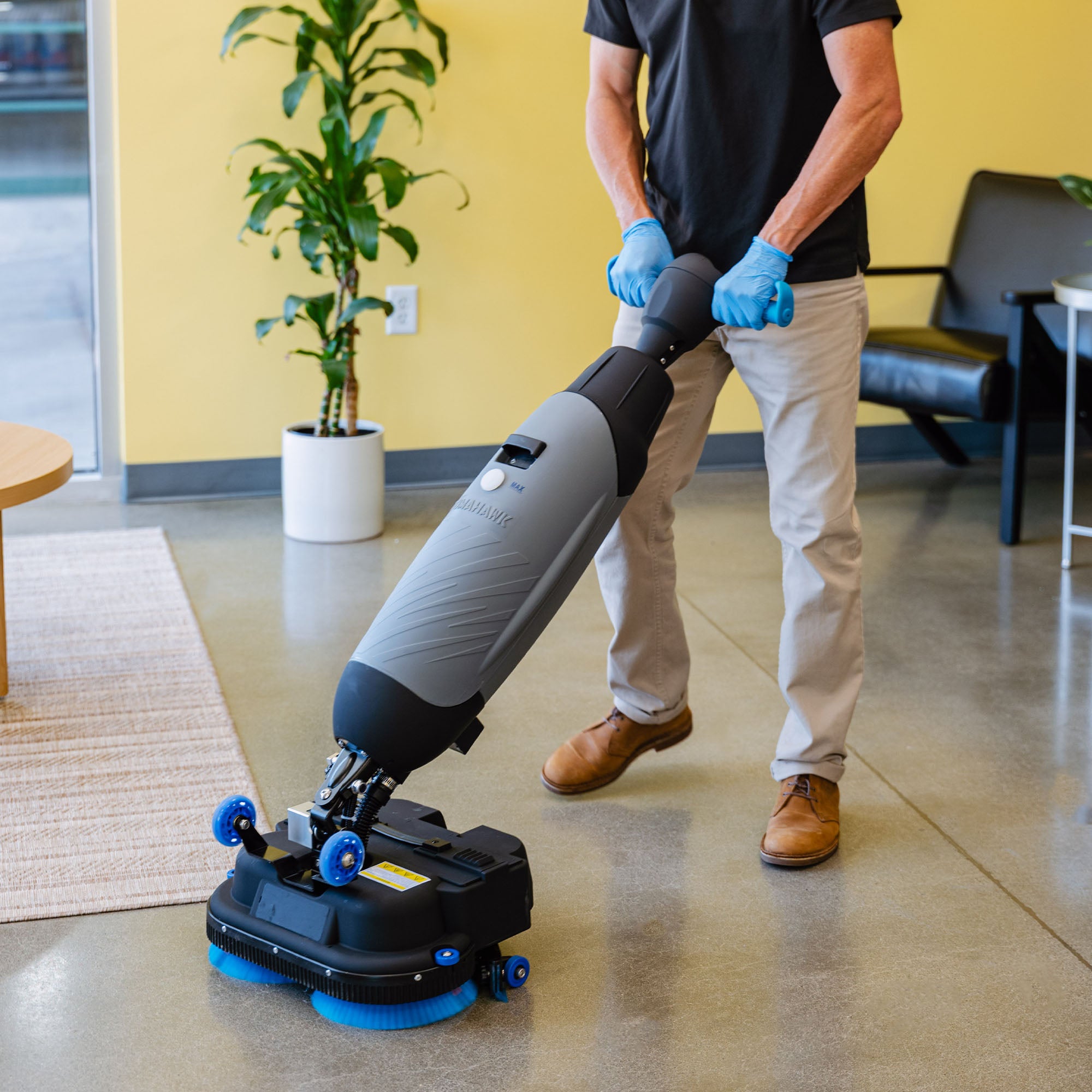 Electric Floor Scrubber Cleaner with 18” Power Mop Brushes Cordless 36