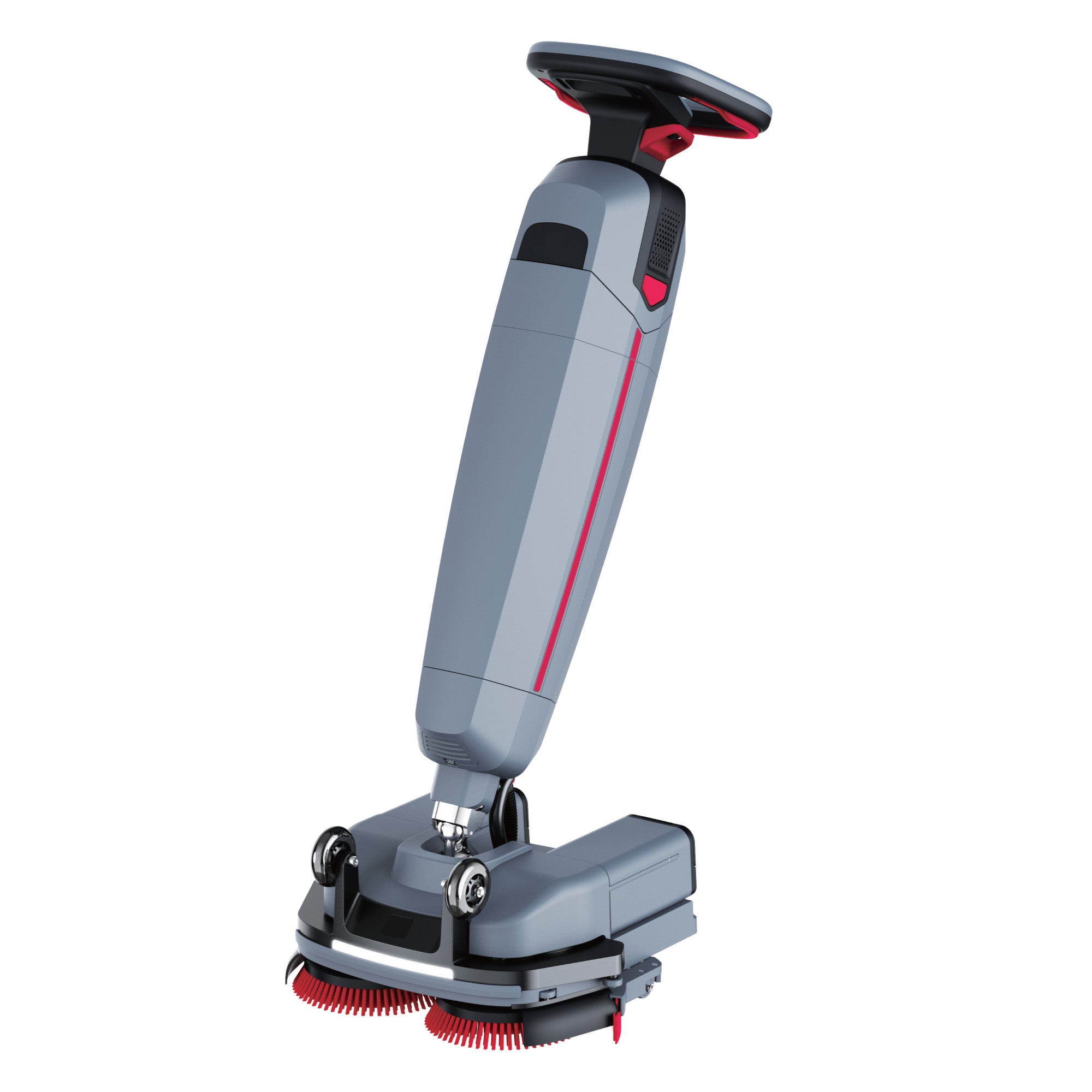 Tomahawk Electric Floor Scrubber Cleaner with 16” Power Mop Brushes Cordless Battery Powered