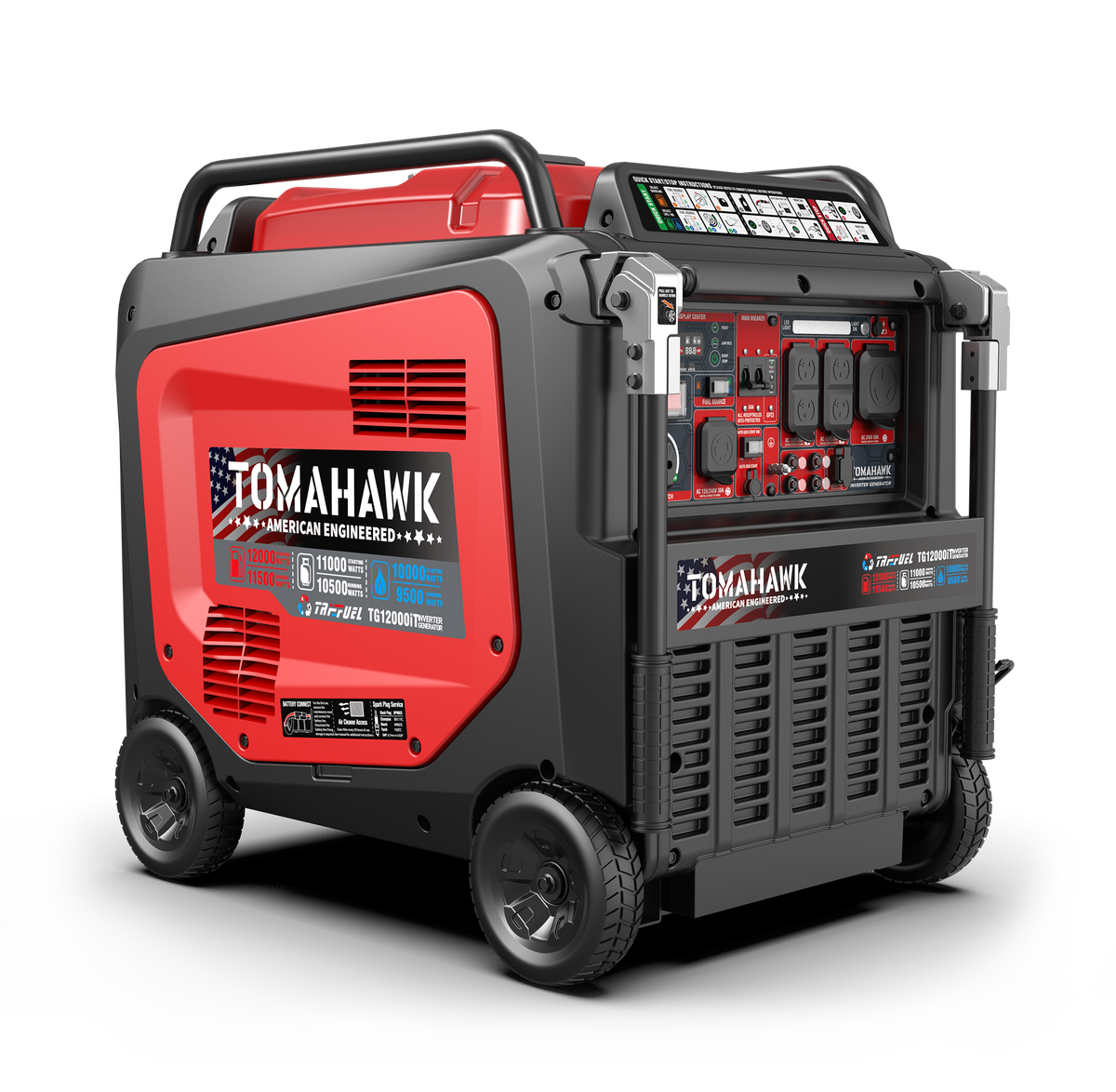 Tomahawk TG12000iT 12000 Watt Tri-Fuel Inverter Generator