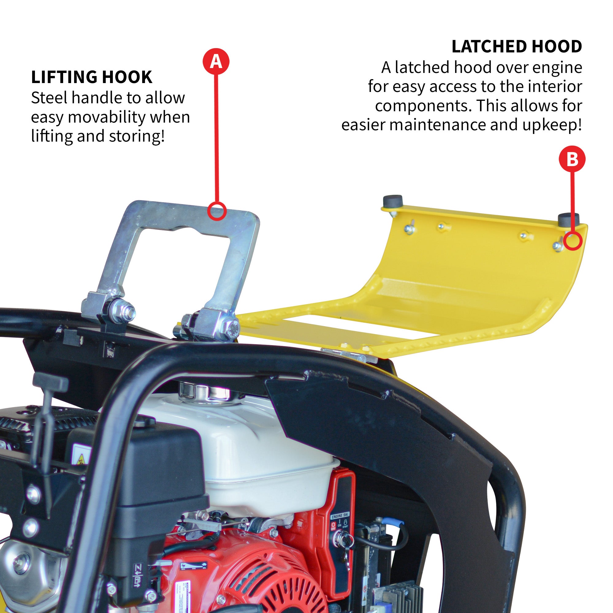 9HP Reverse Plate Compactor Honda GX270 Electric Start 11,690 lbs/ft² for Granular Cohesive Soil Compaction