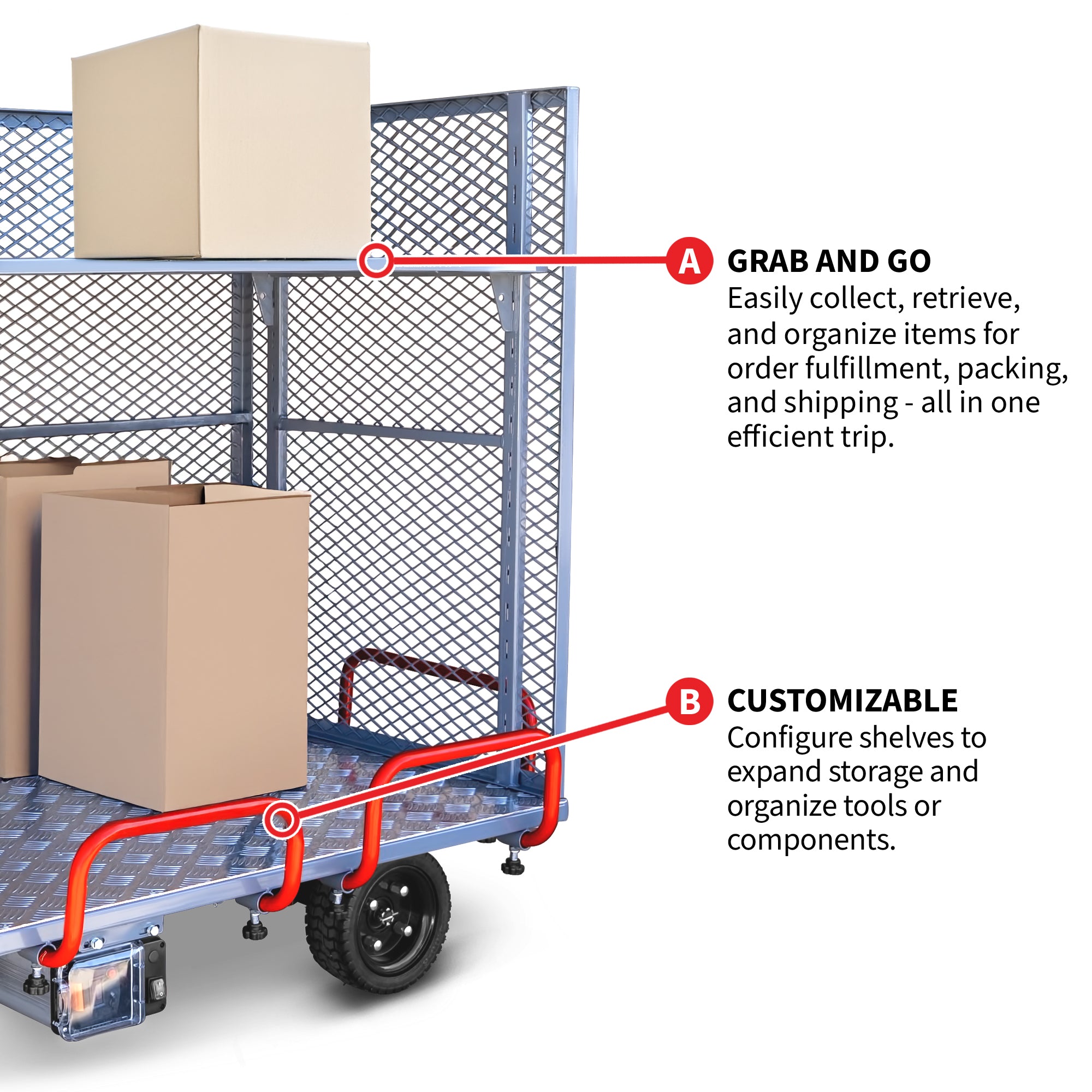 Powered Stock Picker 400kg Capacity for Warehouses, Shops & Material Handling