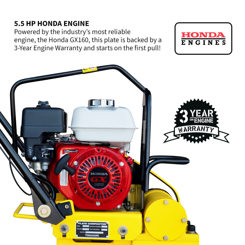 5.5 HP Honda Paver Roller Compactor 17x12 for Pavers, Bricks, Stone, Sand Compaction