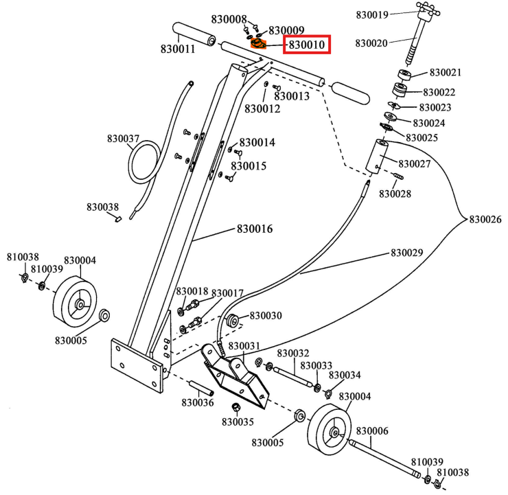 Engine Switch for TSCAR8H Concrete Scarifier (830010)