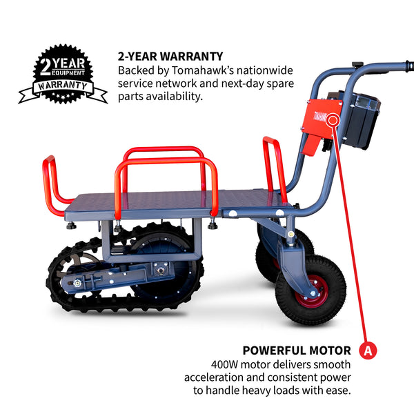 Tomahawk Electric Track Cart 330 lbs Load Capacity Battery Powered Uti