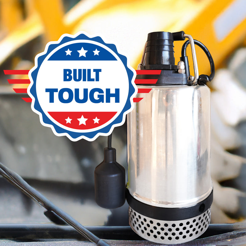 1 HP Submersible Water Pump 2" Outlet 73 GPM 750W Electric Utility Dewatering Pump Basement Flooding Construction Sites Irrigation Drainage