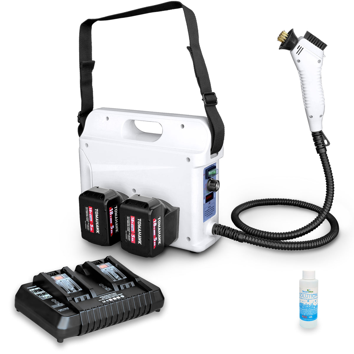 Commercial Gum Remover 18V Battery-Powered Cordless Steam Cleaning Machine 1 Liter Tank All-Natural System for Sidewalks Schools Hotels & Public Spaces