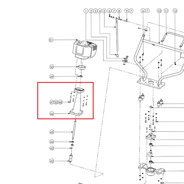 Clutch Assembly Kit for TVSA-H Honda Concrete Power Screed