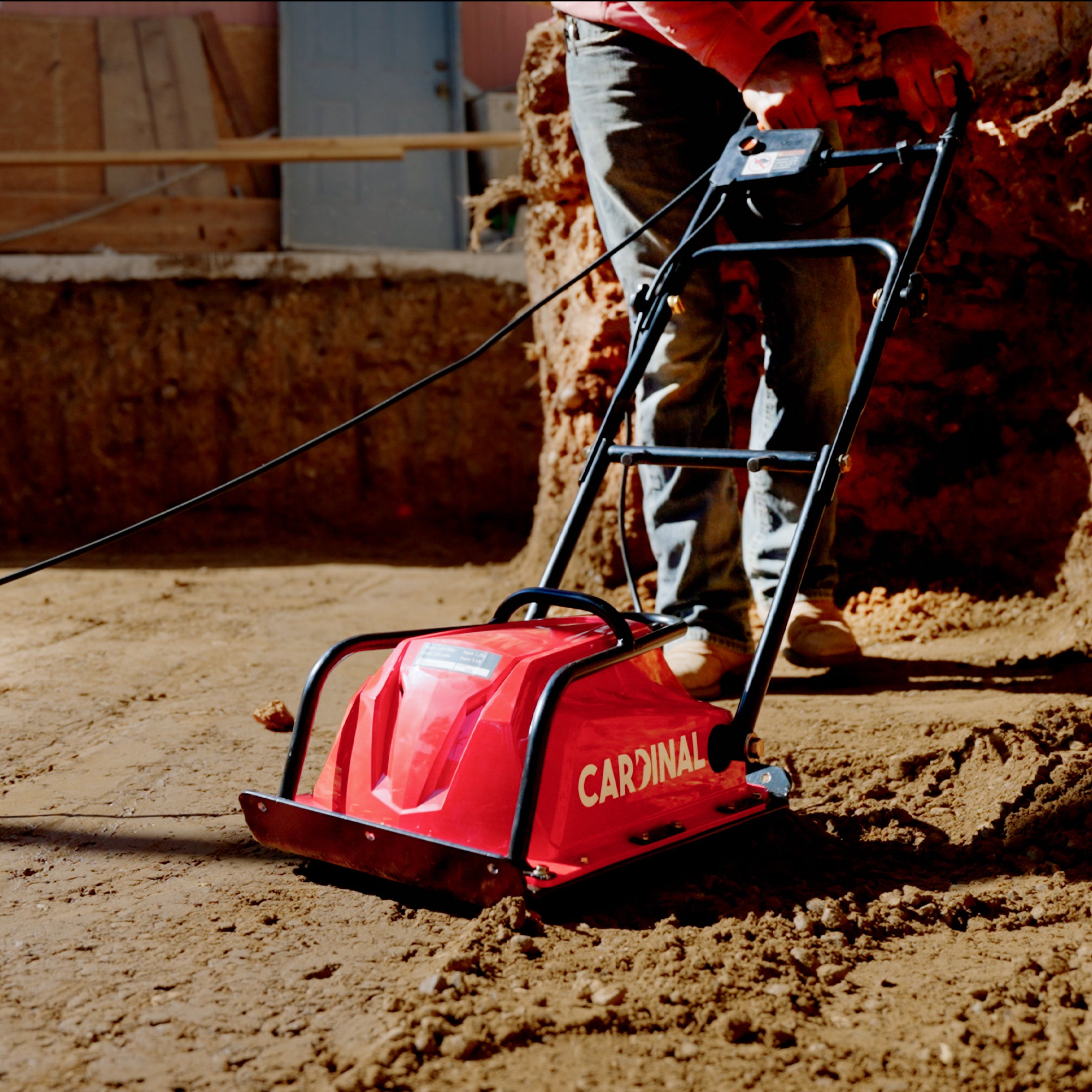 Electric Cardinal Vibratory Plate Compactor Tamper 1.25 Amp for Gravel Soil Compaction