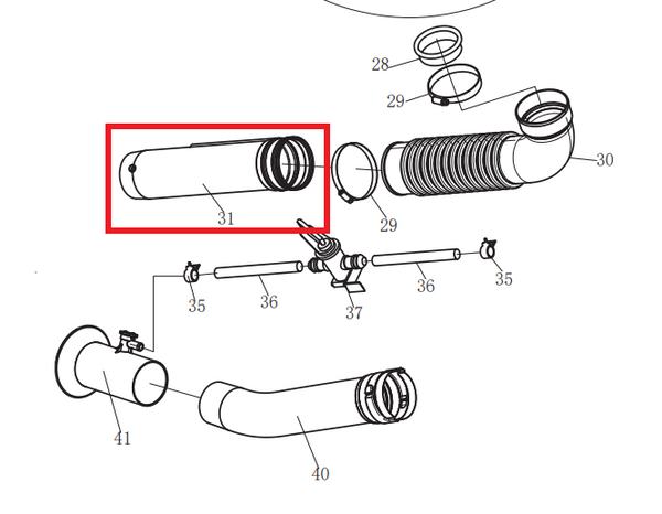 Connecting Pipe (EB-650.7.1) Spare Part for eTMD14 4 Gal Battery Fogger