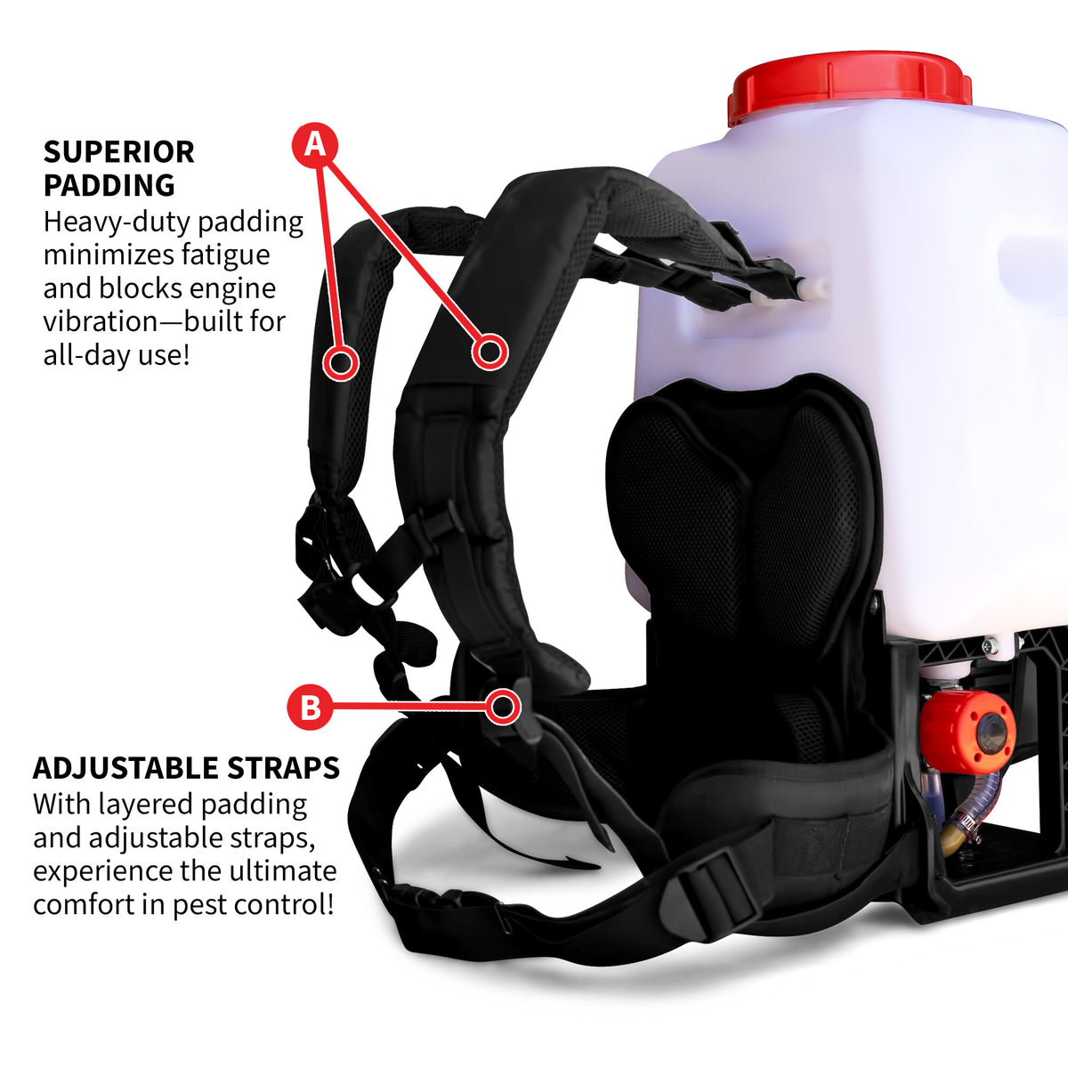 5 Gallon Battery Powered Backpack Sprayer 36V Electric 30 Ft Reach Adj