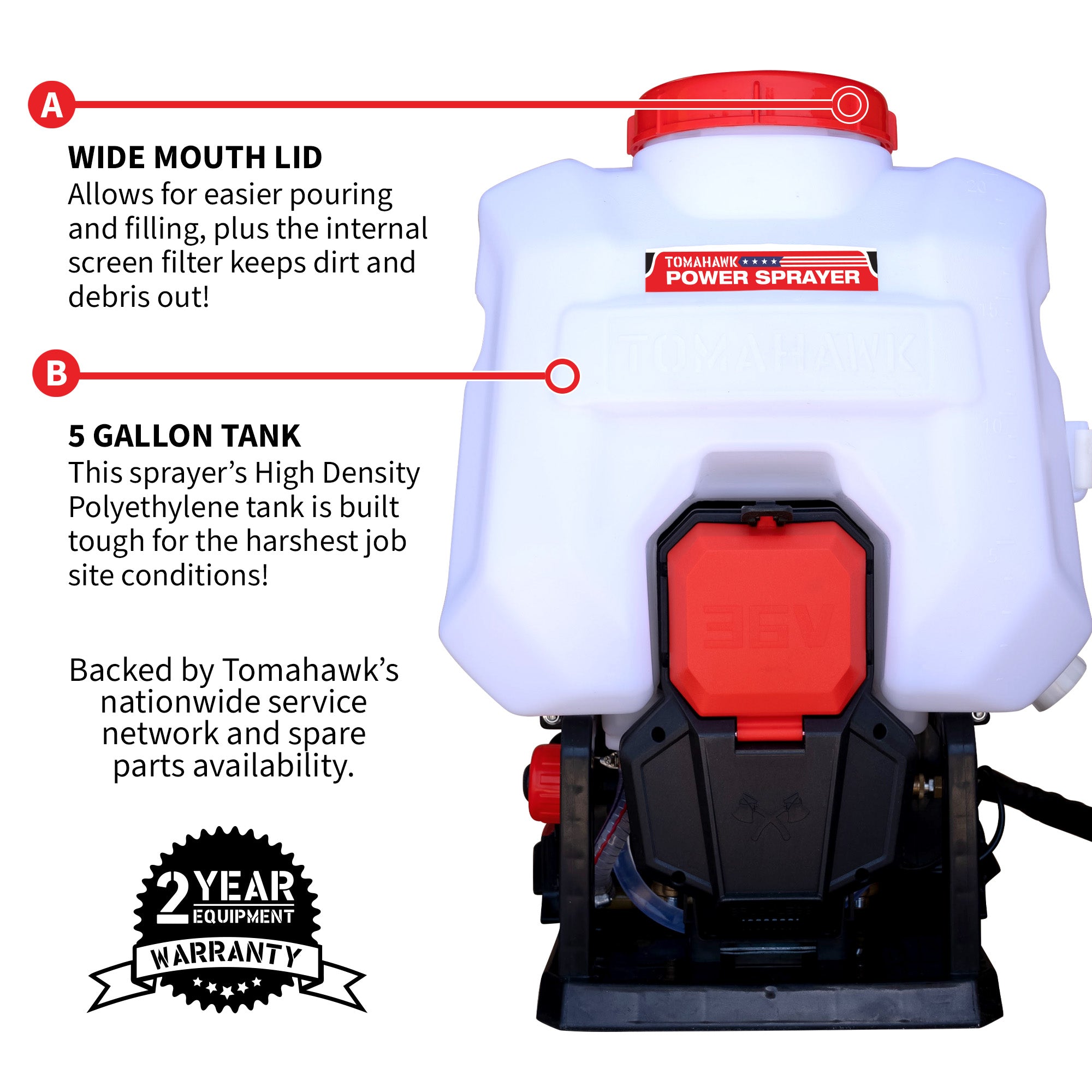 tomahawk 5 herbicide Tomahawk Power 5 Gallon Battery Powered Backpack Sprayer 36V Electric for Lawn, Pest, Weed, and Fertilizer, eTPS25