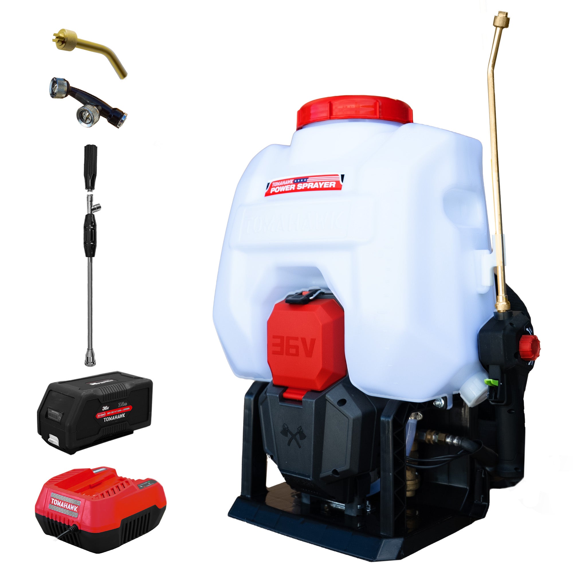 5 Gallon Battery Powered Backpack Sprayer 36V Electric 30 Ft Reach Adjustable Flow for Lawn, Pest, Weed, and Fertilizer Applications