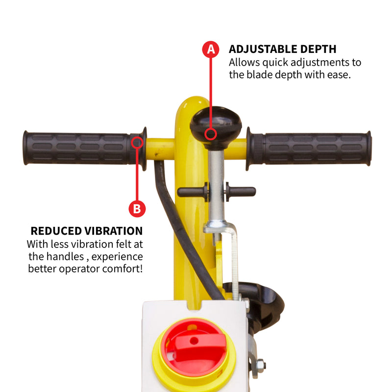 Electric 8” Concrete Scarifier Planer Grinder for Sidewalk Trip Hazard Repair, Traffic Line Removal