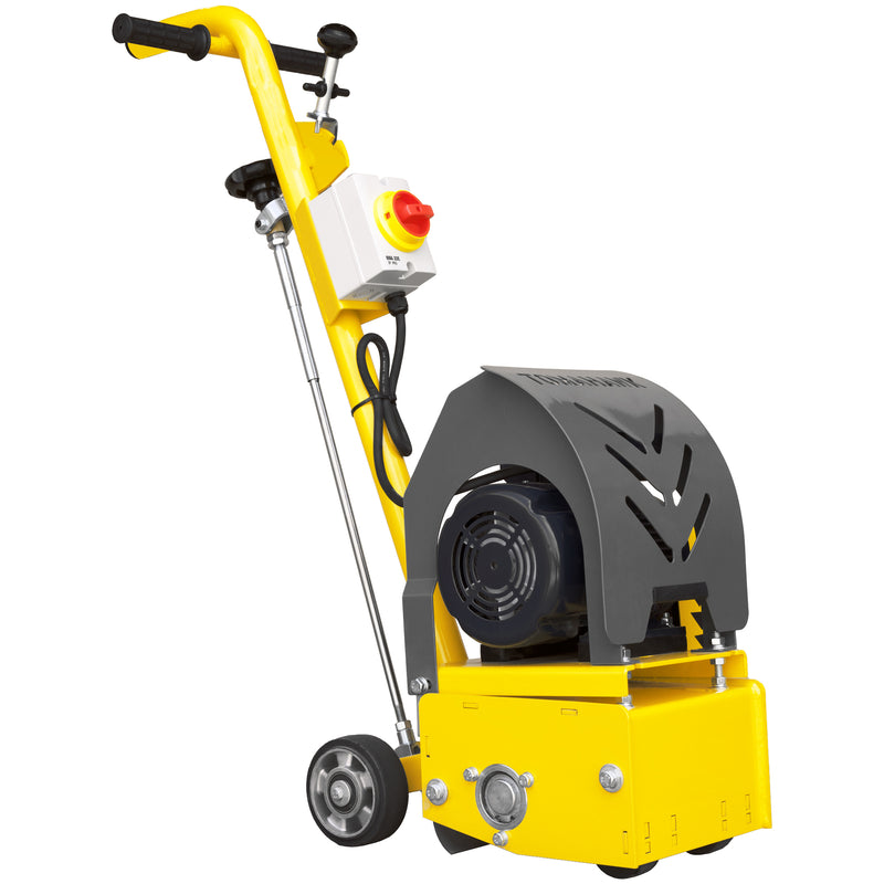 Electric 8” Concrete Scarifier Planer Grinder for Sidewalk Trip Hazard Repair, Traffic Line Removal