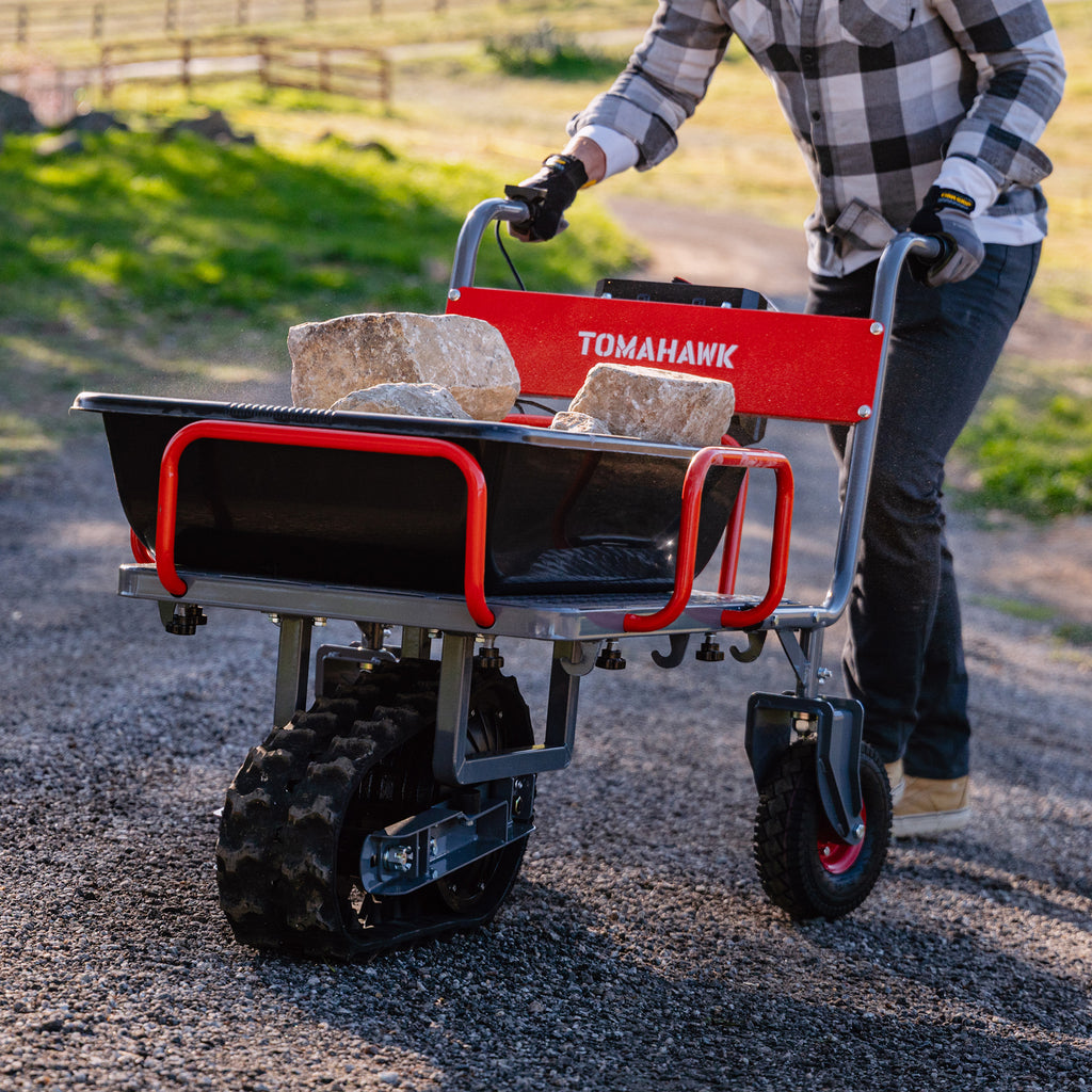 Dynamic Cart. Track Tomahawk Electric Track Cart 330 lbs Load Capacity Battery Powered Uti