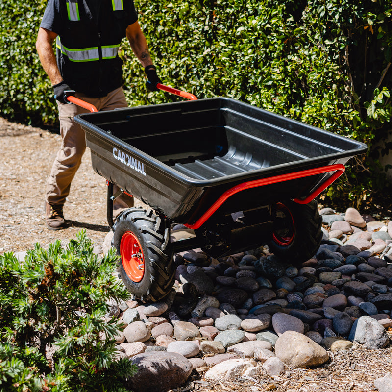 Cardinal Wheelbarrows Heavy Duty Electric Utility Cart 40V Battery-Powered Wheelbarrow 660-l ...