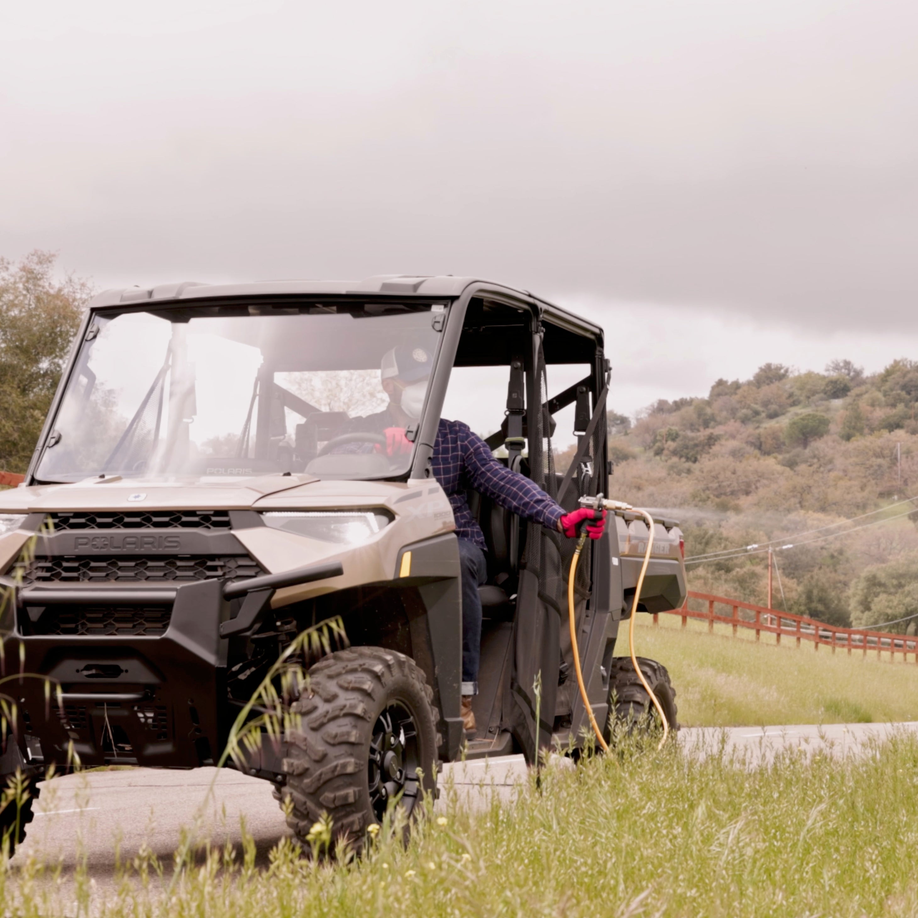 PRE ORDER: 1.6HP Skid Sprayer Barrel Mount Only with Honda GX35 100ft Hose and 500 PSI Pump for Pest Control