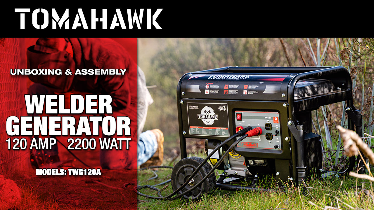 Factory Reconditioned 7 HP Gas Powered Portable 2,200 Watt Generator with 120 Amp Welder