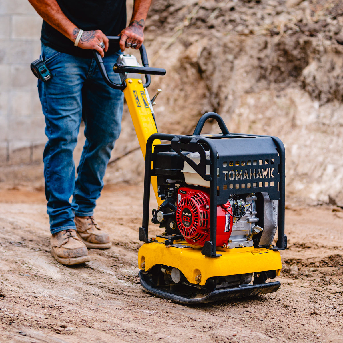 5.5 HP Honda Reverse Plate Compactor 19x14 Plate for Asphalt, Aggregat