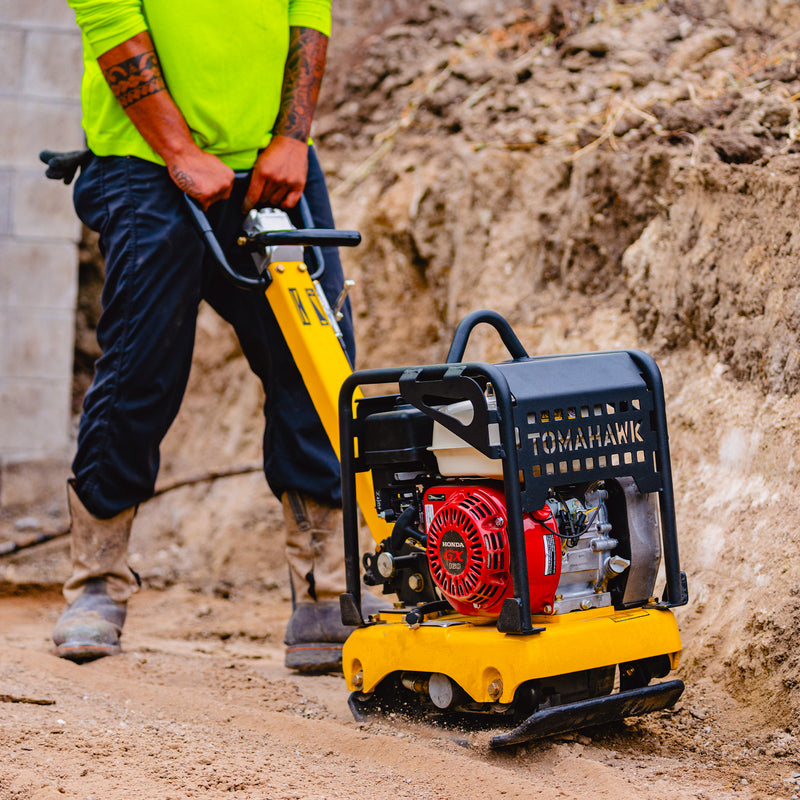 5.5 HP Honda Reverse Plate Compactor 19x14 Plate for Asphalt, Aggregat ...