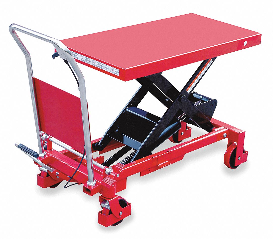Tomahawk Electric Hydraulic Lift Table – 600 lb Portable Powered Scissor Lift Cart for Warehouses, Shops & Material Handling