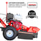 Red stump grinder with Honda GX390 engine on a white background