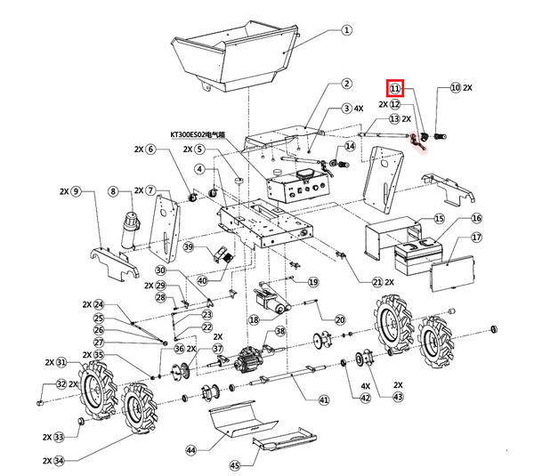 Throttle Assembly Spare Part for TBUGGY300e 30" Battery Power Buggy