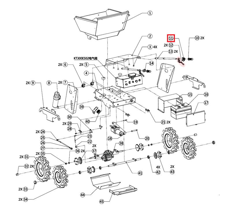 Throttle Assembly Spare Part for TBUGGY300e 30" Battery Power Buggy