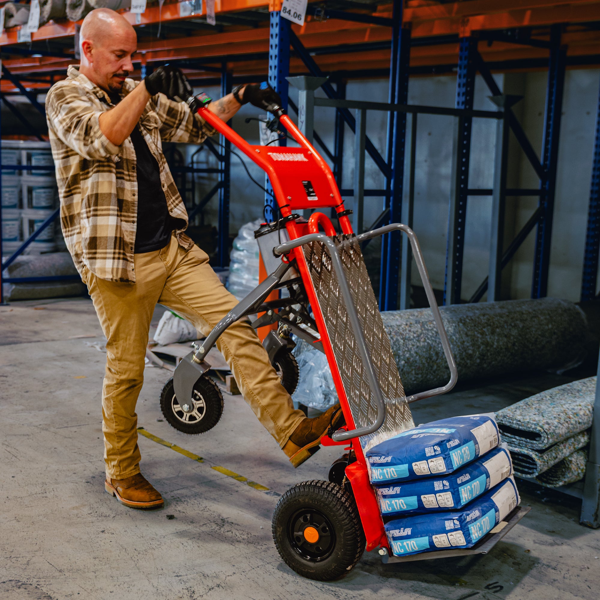 warehouse hand truck dolly cart ergonomic lifting