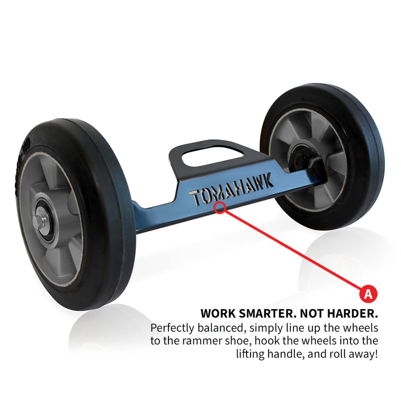 Transport Wheel Kit for 10" Tamper Shoe for Tomahawk Tamping Rammer