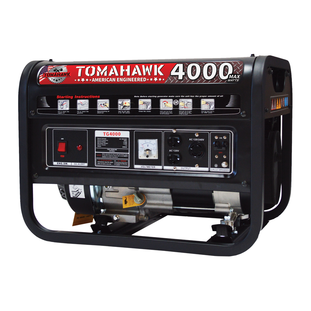 4000 Watt Gas Powered Portable Generator - Tomahawk Power