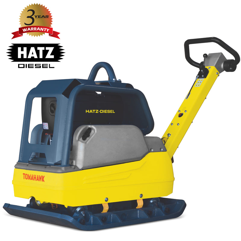 9.8 HP Hatz Diesel Hydraulic Reverse Plate Compactor Aggregate Trench Compaction - Tomahawk Power