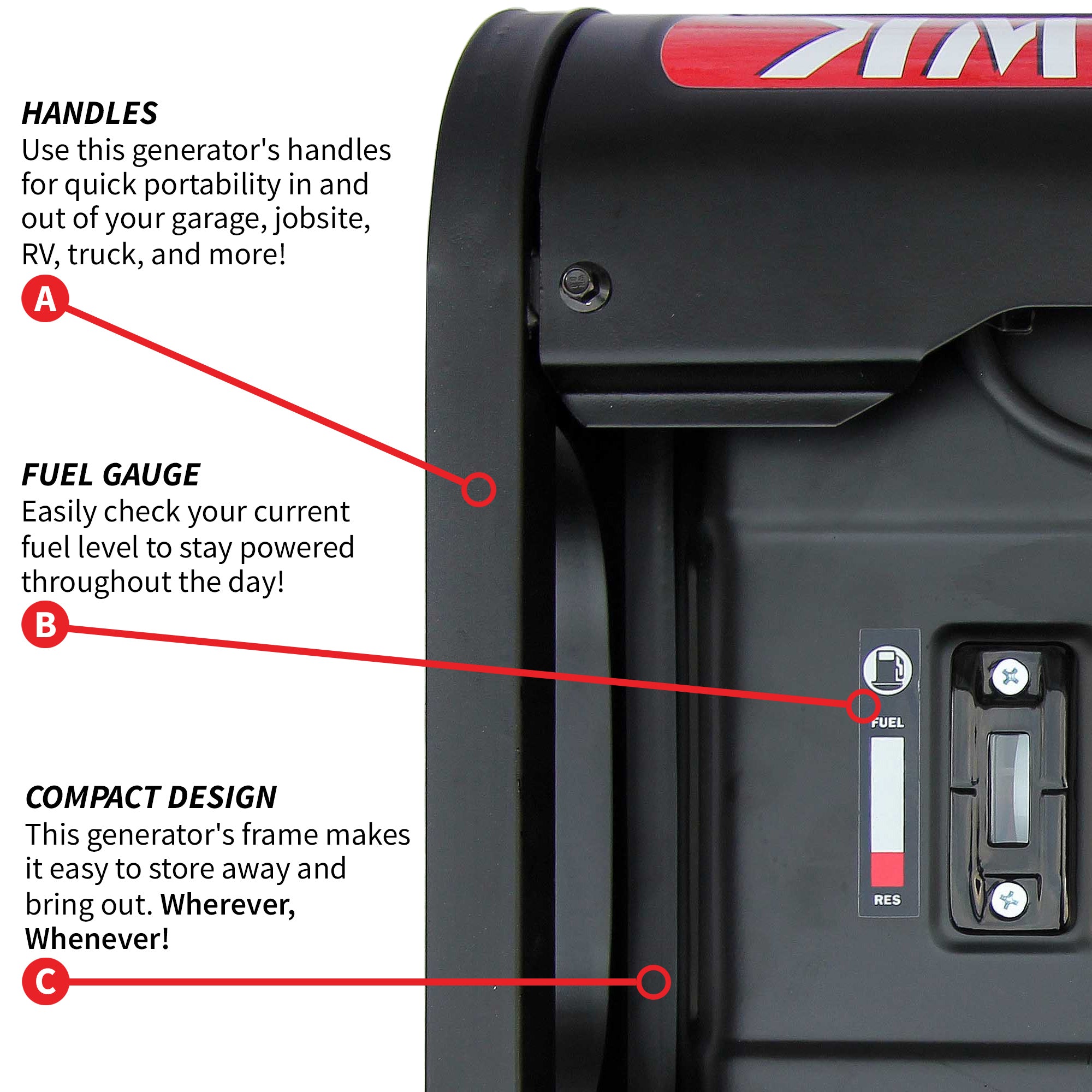 4000 Watt Gas Powered Portable Generator - Tomahawk Power
