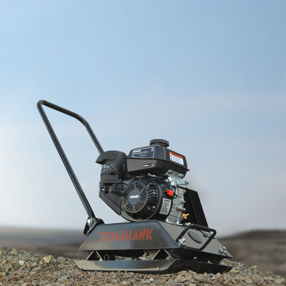 DEMO 6 HP Kohler Vibratory Plate Compactor Tamper for Soil Compaction - Tomahawk Power