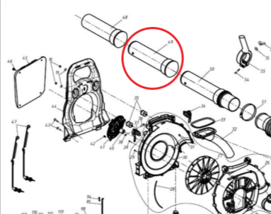 Accelerator Pipe for TGS30 Motorized Fertilizer Spreader (#49)