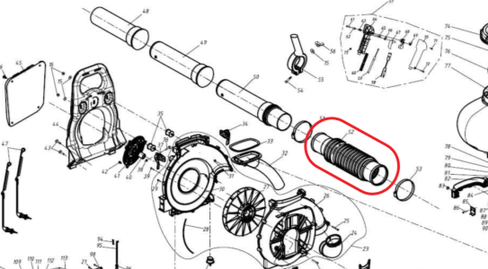 Ribbed Tube for TGS30 Backpack Fertilizer Spreader (#52)