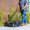 30" Battery Powered Push Sweeper with Triple Power Brooms Electric Drive and Dust Suppression