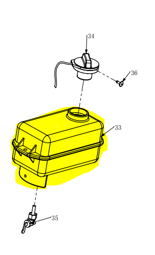 Gas Tank for TR68H Rammer (1101-21001-4)