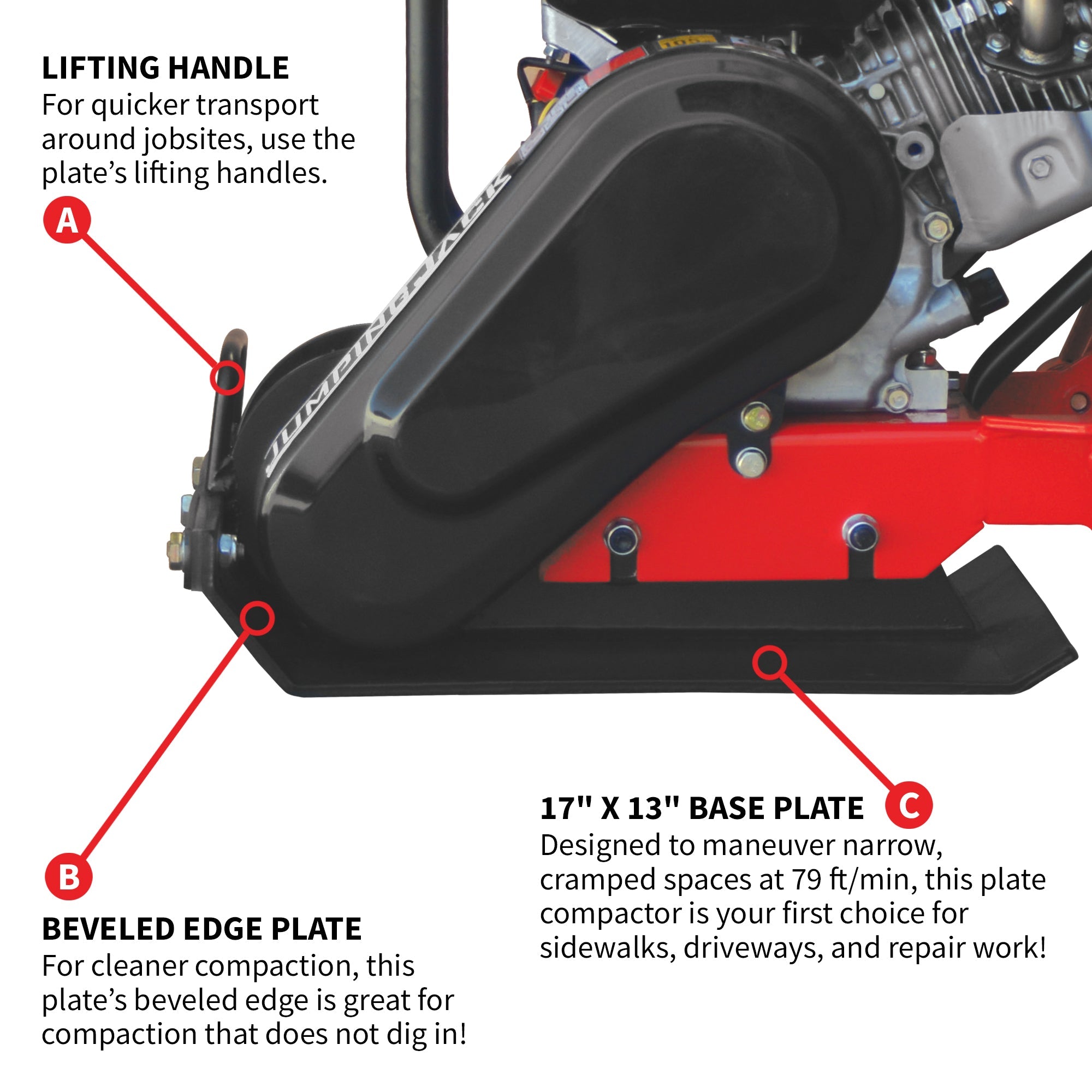 Factory Reconditioned 5.5 HP Honda Vibratory Plate Compactor for Soil Compaction Tamper