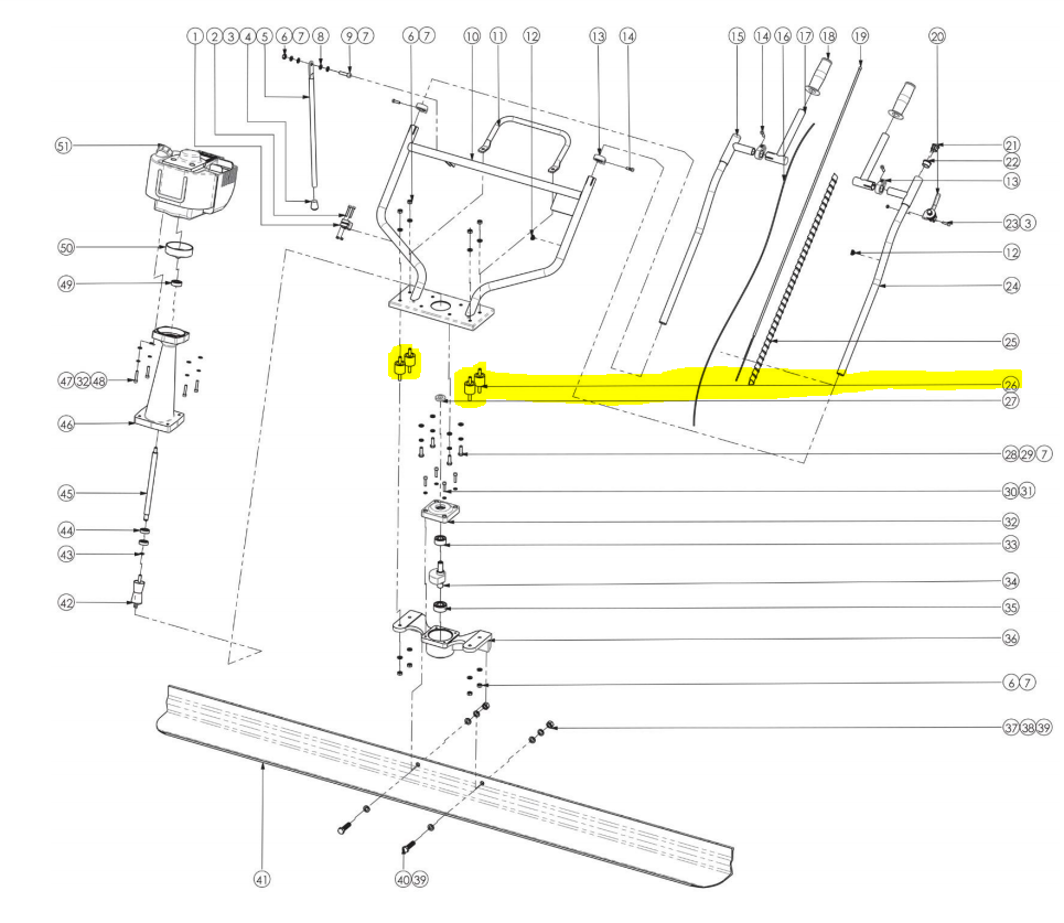 Rubber Mounts for TVSA-H Concrete Power Screed (#26)