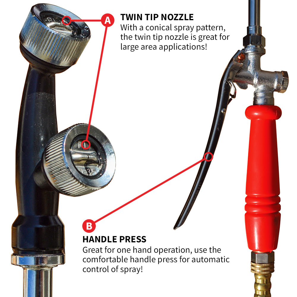 5 Gallon Gas Backpack Sprayer 450 PSI Pump with Nozzle Bundle
