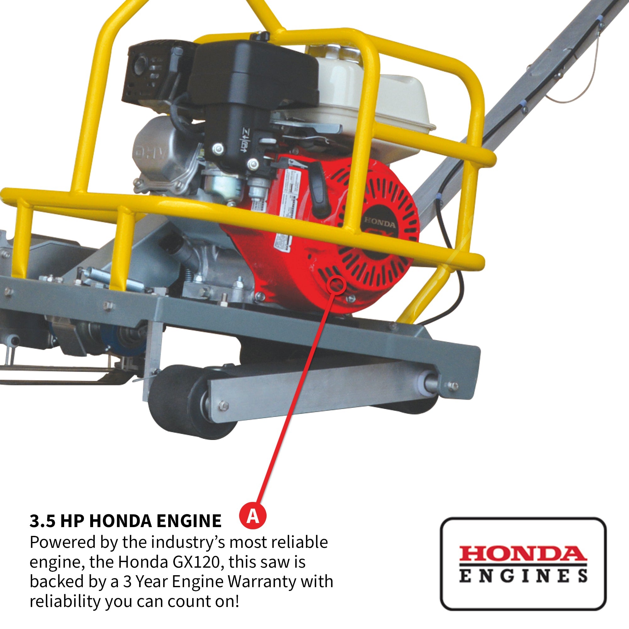 6" Early Entry Green Concrete Saw with 3.5 HP Honda GX120 Engine