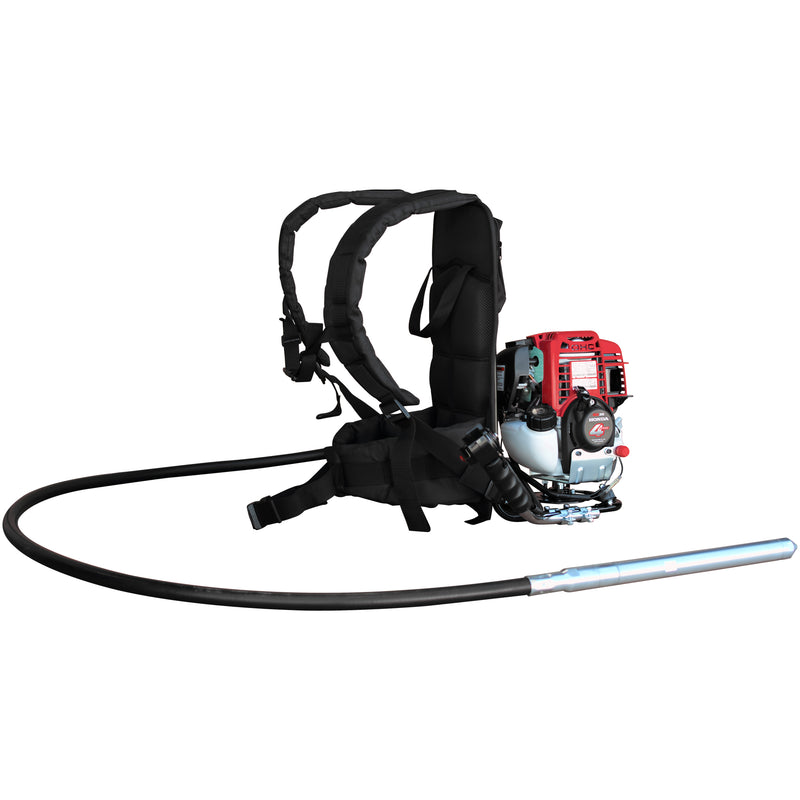 2HP Honda Concrete Vibrator with 10ft Flex Shaft Cable Whip Backpack
