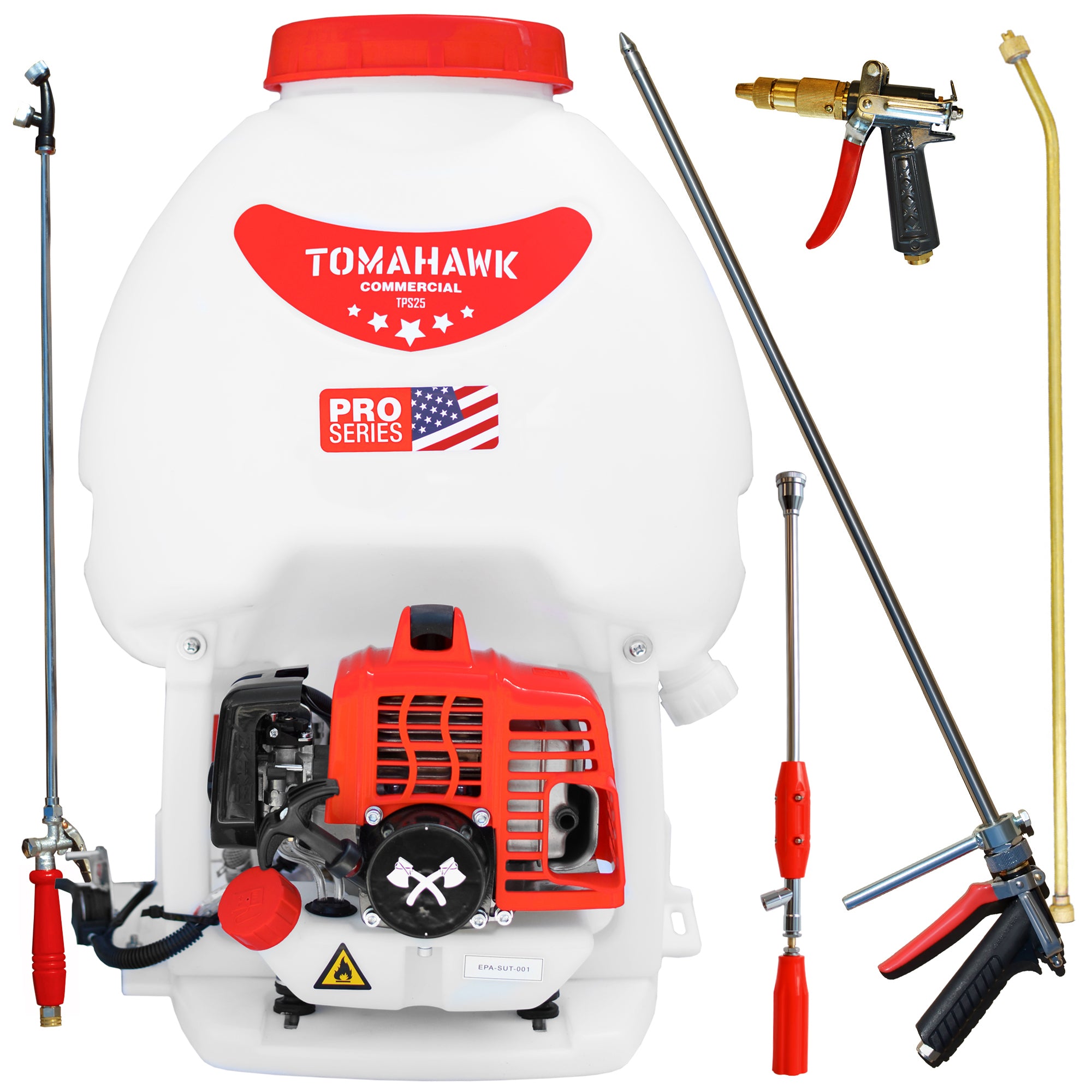 5 Gallon Gas Backpack Sprayer 450 PSI Pump with Accessory Bundle